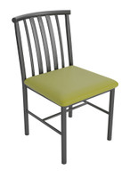 Curved Design Back - Gunmetal Heavy Duty Base  - Restaurant Chair Curved Design Back - Gunmetal Heavy Duty Base  - Restaurant Chair