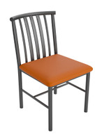 Curved Design Back - Gunmetal Heavy Duty Base  - Restaurant Chair Curved Design Back - Gunmetal Heavy Duty Base  - Restaurant Chair