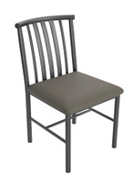 Curved Design Back - Gunmetal Heavy Duty Base  - Restaurant Chair Curved Design Back - Gunmetal Heavy Duty Base  - Restaurant Chair