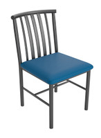 Curved Design Back - Gunmetal Heavy Duty Base  - Restaurant Chair Curved Design Back - Gunmetal Heavy Duty Base  - Restaurant Chair