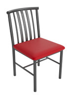 Curved Design Back - Gunmetal Heavy Duty Base  - Restaurant Chair Curved Design Back - Gunmetal Heavy Duty Base  - Restaurant Chair