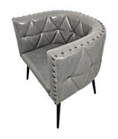 Brass Nailhead Trim - Button Tufted - Commercial-Grade Club Chair Brass Nailhead Trim - Button Tufted - Commercial-Grade Club Chair