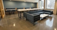HST005 Urban Modern Collection: Modular V-Shape Sectional - Full Welded Gunmetal Outline Frame - Made in USA