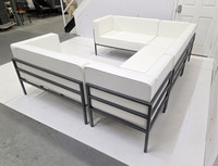 HST005 Urban Modern Collection: Modular U-Shape Sectional - Full Welded Gunmetal Outline Frame - Made in USA