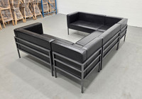 HST005 Urban Modern Collection: Modular U-Shape Sectional - Full Welded Gunmetal Outline Frame - Made in USA