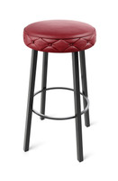Modern Metal Frame -Button Tufted Design - Premium Comfort Extra Thick Upholstered Seat Bar Stool