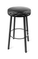 Modern Metal Frame -Button Tufted Design - Premium Comfort Extra Thick Upholstered Seat Bar Stool