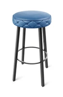 Modern Metal Frame -Button Tufted Design - Premium Comfort Extra Thick Upholstered Seat Bar Stool