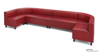 LUGANO - Modular VIP Lounge Seating -  Rounded Corners - Made in USA  LUGANO - Modular VIP Lounge Seating -  Rounded Corners - Made in USA