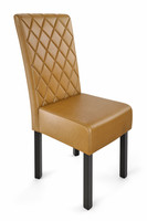 782 Restaurant Chair - Diamond Tufted Premium Upholstery - Gunmetal Base