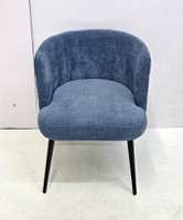 3005 Square Button Tufted Tall Back  - High Performance Upholstery - Black Metal Legs - Restaurant Furniture