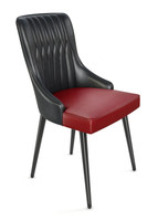 Modern Restaurant Chair - Metal Legs - Channel Design Back Modern Restaurant Chair - Metal Legs - Channel Design Back