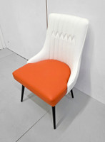 Modern Restaurant Chair - Metal Legs - Channel Design Back Modern Restaurant Chair - Metal Legs - Channel Design Back
