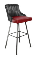 4019 Swivel Designer Bar Stool - High Performance Upholstery - Metal Base - Channel Design Back 4019 Swivel Designer Bar Stool - High Performance Upholstery - Metal Base - Channel Design Back