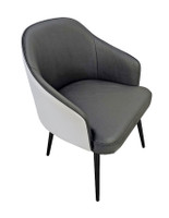 Two-Tone Restaurant Chair - High Performance Upholstery - Metal Legs Two-Tone Restaurant Chair - High Performance Upholstery - Metal Legs