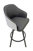 1834 Swivel Two-Tone Bar Stool - High Performance Upholstery - Metal Base 1834 Swivel Two-Tone Bar Stool - High Performance Upholstery - Metal Base