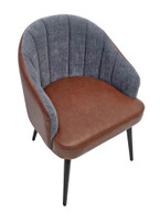 1838 Restaurant Chair - High Performance Upholstery - Metal Legs - Channel Back