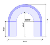 HORIZON- Extended Half Circle Arrangement - Made in USA - Premium Upholstery HORIZON- Extended Half Circle Arrangement - Made in USA - Premium Upholstery