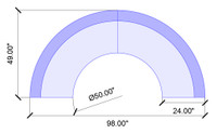 HORIZON- Half Circle Booth- Made in USA - Premium Upholstery HORIZON- Half Circle Booth- Made in USA - Premium Upholstery