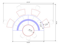 WAVE - Restaurant Seating  with Tables and Chair - Made in USA - Premium Upholstery