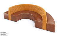 WAVE - Half Circle Booth Two-Sided Seating- Made in USA - Premium Upholstery WAVE - Half Circle Booth Two-Sided Seating- Made in USA - Premium Upholstery