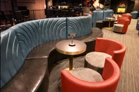 WAVE - Half Circle Booth Two-Sided Seating- Made in USA - Premium Upholstery