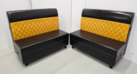 Palermo Restaurant Booth - Premium Diamond Tufted Performance Upholstery - 100% Handcrafted In USA