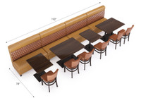 Restaurant Package of Palermo Restaurant Booths - Restaurant Tables and Chairs (SEATS 12) Restaurant Package of Palermo Restaurant Booths - Restaurant Tables and Chairs (SEATS 12)