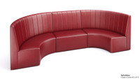 Fortuna Collection:  Extended Half-Circle Seating Configuration G9 - Premium Channel Tufted Upholstery - Made in USA
