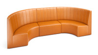 Fortuna Collection:  Extended Half-Circle Seating Configuration G9 - Premium Channel Tufted Upholstery - Made in USA