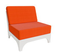 Carina Outdoor Seating - Armless Chair - Premium  5-Yr Warranty Sunbrella Fabric - Marine Grade Seaboard Frame Carina Outdoor Seating - Armless Chair - Premium  5-Yr Warranty Sunbrella Fabric - Marine Grade Seaboard Frame