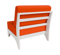 Carina Outdoor Seating - Armless Chair - Premium  5-Yr Warranty Sunbrella Fabric - Marine Grade Seaboard Frame Carina Outdoor Seating - Armless Chair - Premium  5-Yr Warranty Sunbrella Fabric - Marine Grade Seaboard Frame