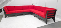 Carina Outdoor Seating Package - Modular Open U-Shape Seating - Premium  5-Yr Warranty Sunbrella Fabric - Marine Grade Seaboard Frame