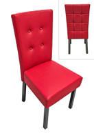 Button Tufted - Gunmetal Heavy-Duty Restaurant Chair with Commercial-Grade Upholstery