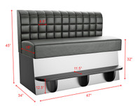 DUNCAN - Designer Bar Booth - Premium Materials - Custom Frame - Exquisite Craftsmanship