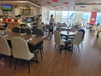 DC102 Modern Restaurant Chair - Metal Legs - Back Channel Tufted Back