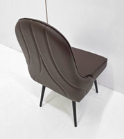 DC102 Modern Restaurant Chair - Metal Legs - Back Channel Tufted Back