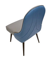 DC102 Modern Restaurant Chair - Metal Legs - Back Channel Tufted Back
