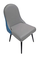 DC102 Modern Restaurant Chair - Metal Legs - Back Channel Tufted Back