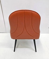 DC102 Modern Restaurant Chair - Metal Legs - Back Channel Tufted Back