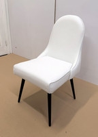 DC102 Modern Restaurant Chair - Metal Legs - Back Channel Tufted Back
