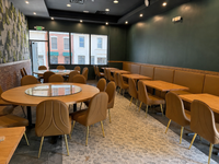 DC102 Modern Restaurant Chair - Metal Legs - Back Channel Tufted Back