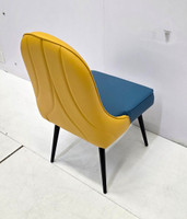 DC102 Modern Restaurant Chair - Metal Legs - Back Channel Tufted Back