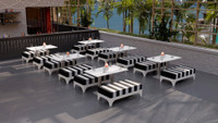 Carina Outdoor Seating - Package - Premium  5-Yr Warranty Sunbrella Fabric - Marine Grade Seaboard Frame (SEATS 24)