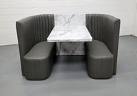 Compact 4-Seater All-in-One Booth Seating with Integrated Table - Optional Power Outlet