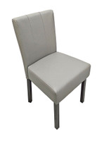 Channel Modern Restaurant Chair - 36" Back - Gunmetal Frame Channel Modern Restaurant Chair - 36" Back - Gunmetal Frame
