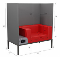 Study Capsule  - Console Table with  USB/110v Outlet - Student Lounge Furniture Study Capsule  - Console Table with  USB/110v Outlet - Student Lounge Furniture