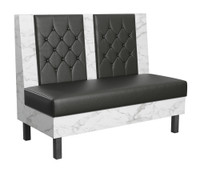 Horten Restaurant Booth - Dual Panel Button-Tufted Diamond Tufted Upholstery - Made in USA Horten Restaurant Booth - Dual Panel Button-Tufted Diamond Tufted Upholstery - Made in USA