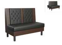 Horten Restaurant Booth - Dual Panel Button-Tufted Diamond Tufted Upholstery - Made in USA Horten Restaurant Booth - Dual Panel Button-Tufted Diamond Tufted Upholstery - Made in USA