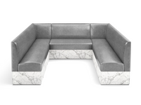 Expo Restaurant Ushape Booth - Premium Flat-Back Upholstery - Made in USA Expo Restaurant Ushape Booth - Premium Flat-Back Upholstery - Made in USA